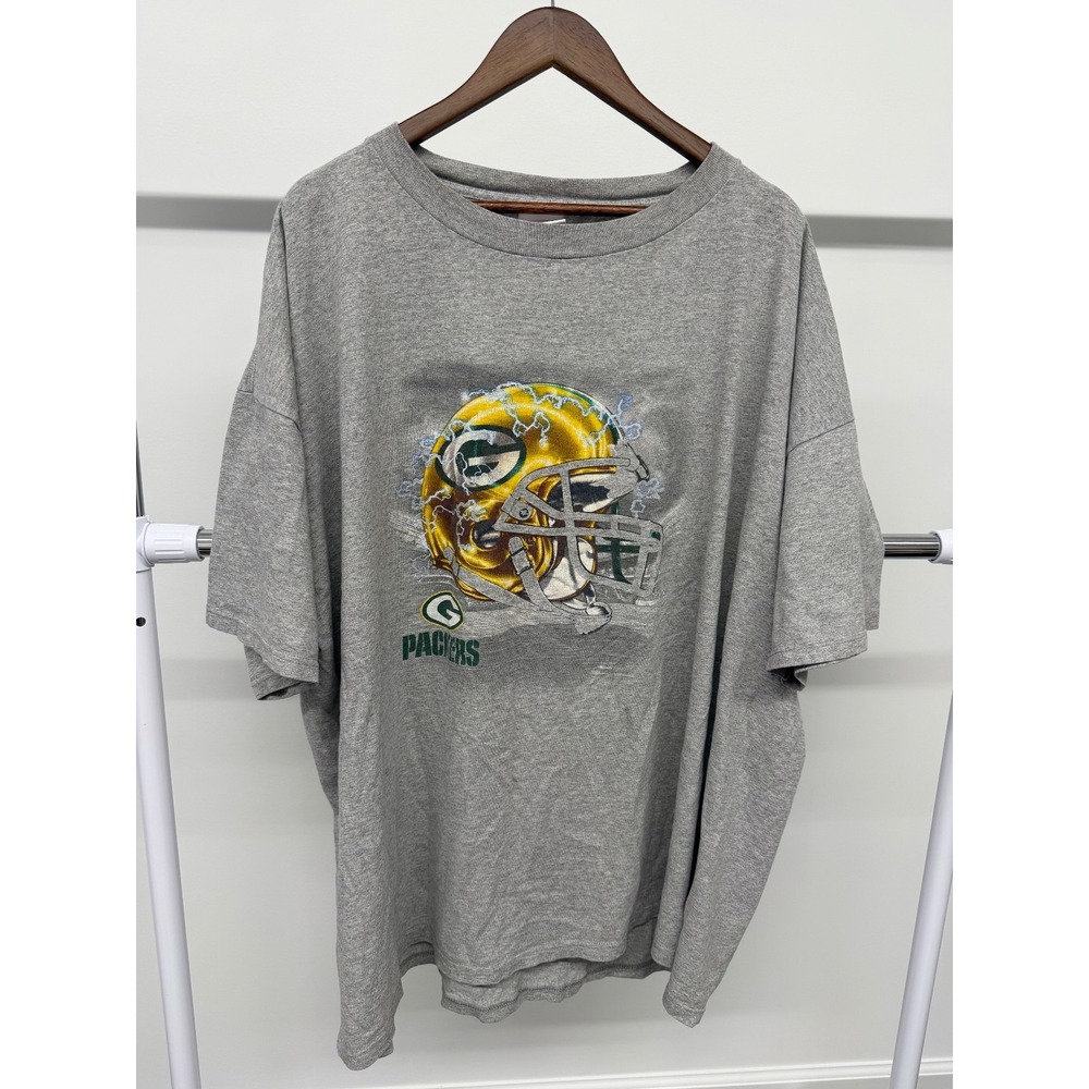 Vintage NFL GreenBay Packers T Shirt Grey Size 3x - Picture 1 of 5